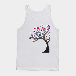 Modern and colourful tree art structure Tank Top